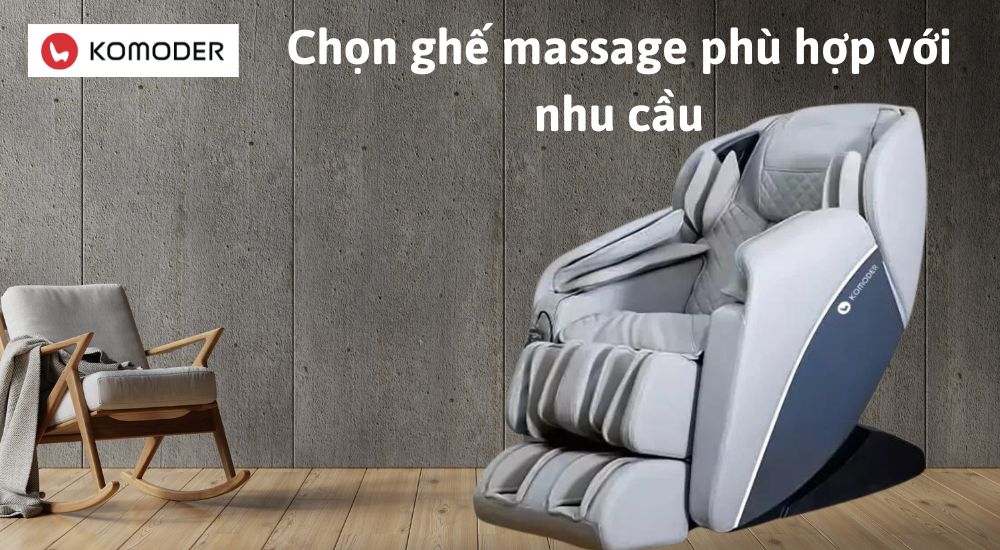 Chọn ghế massage phù hợp với nhu cầu