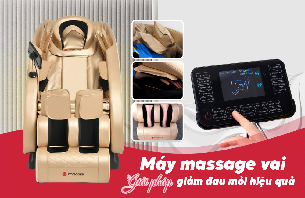 Thư giãn hiệu quả cùng máy massage vai